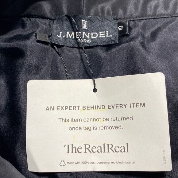 J.Mendel Women's Straight-Leg Front Pleat High-Rise Trousers Pants Black Size 10 - Picture 12 of 14